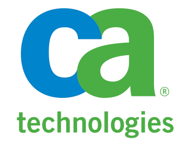 Das Logo von CA Technologies zeigt ein großes blaues c und ein grünes a, die sich überlappen, und darunter das Wort technologies in grünen Kleinbuchstaben.